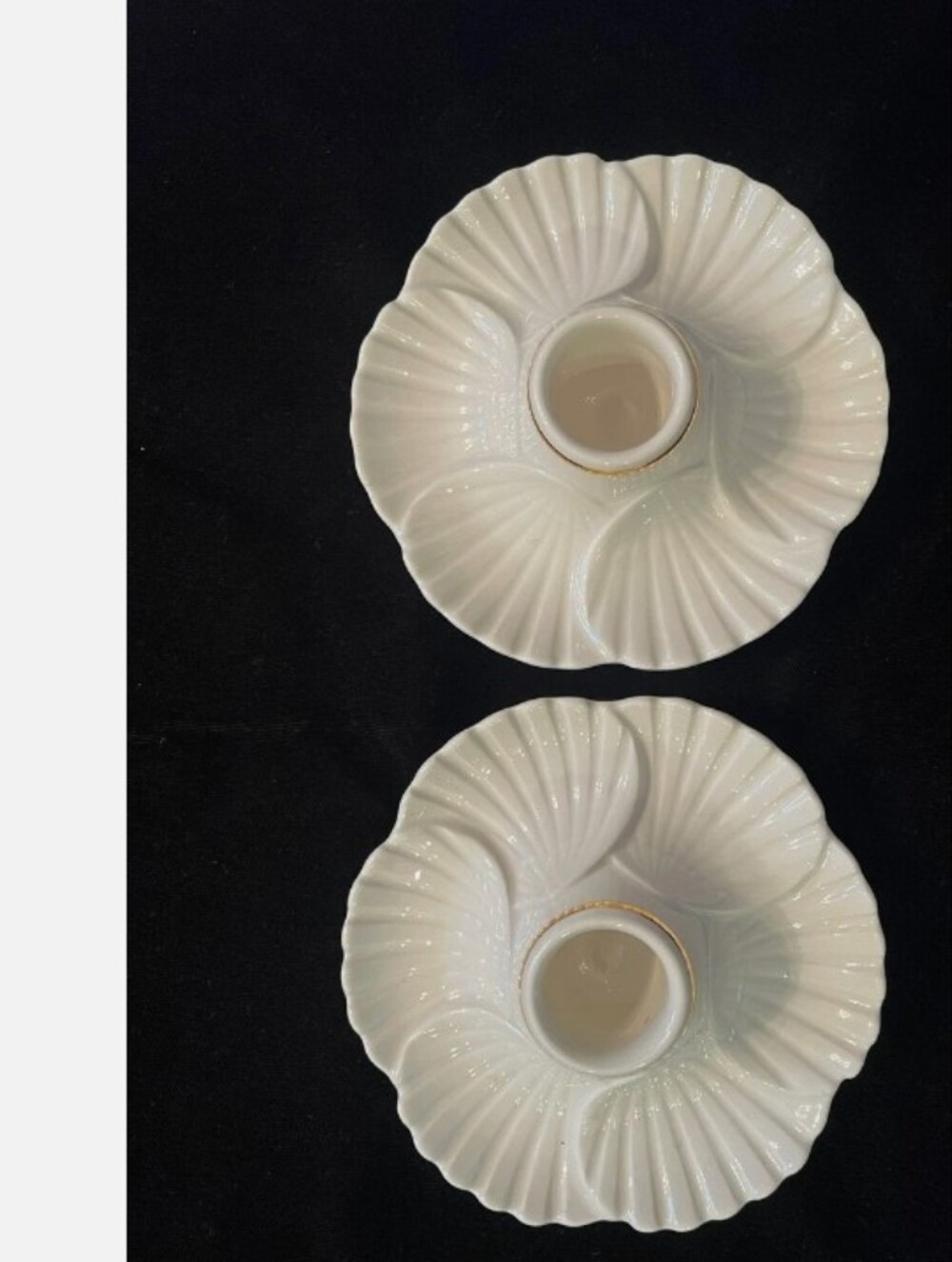 Lenox Cream Ceramic Scalloped Berry Bowls - Pair